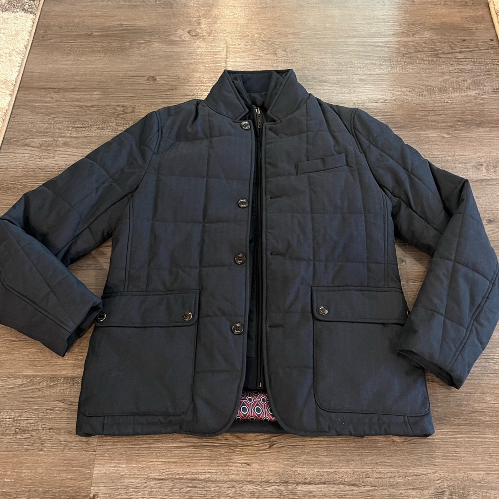 Ted baker men’s navy puffer jacket removable zipper liner size 3 medium